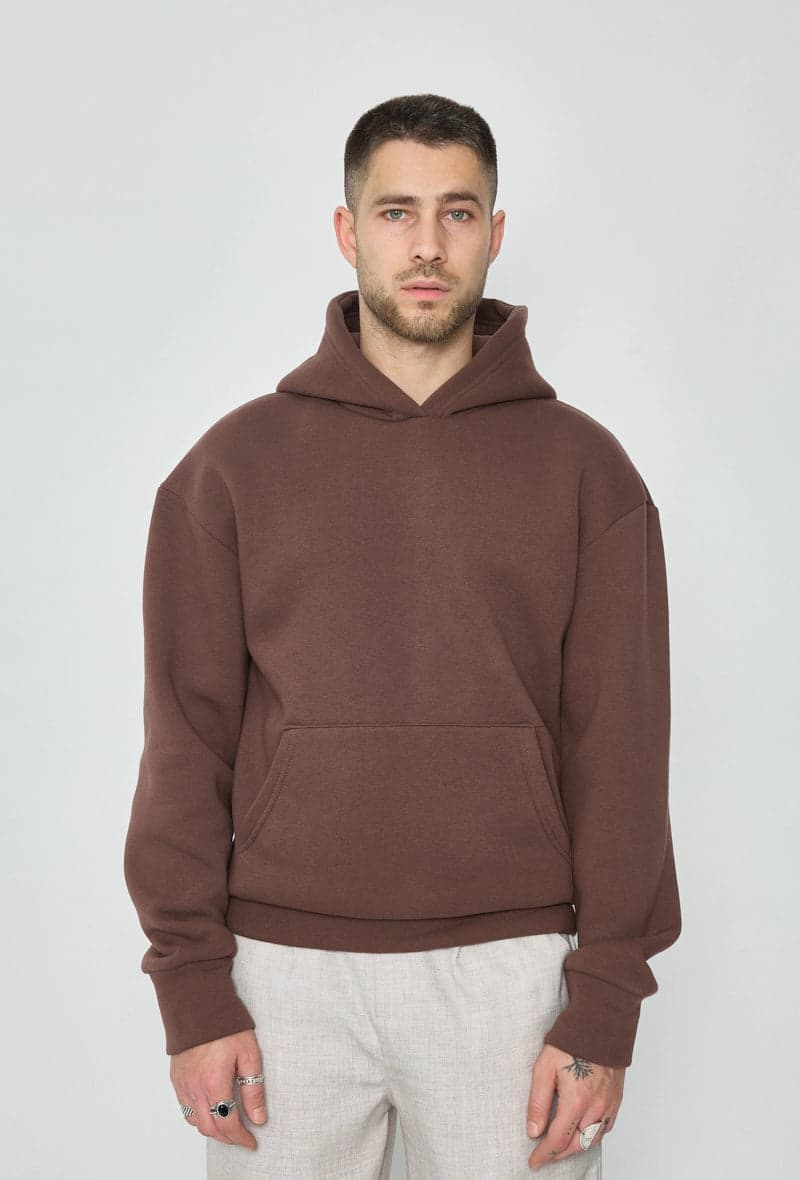 Eqrivo Boxy Hoodie Chocolade