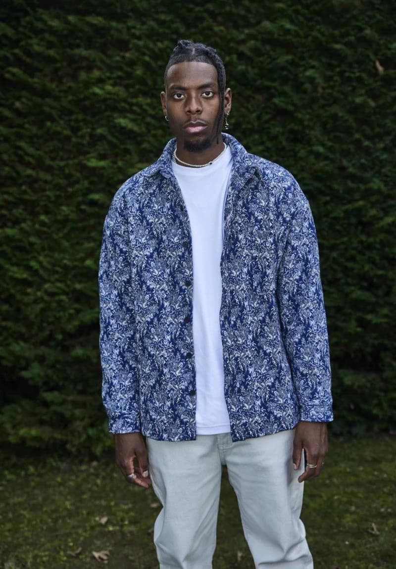 Eqrivo Jacquard Overshirt Blauw